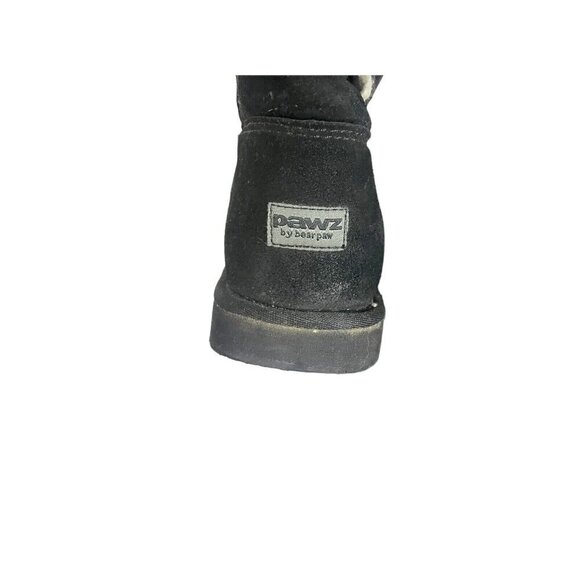 Pawz Bear Paws Black Victorias Shearling Bootie Boots Suede 8 - Picture 5 of 5